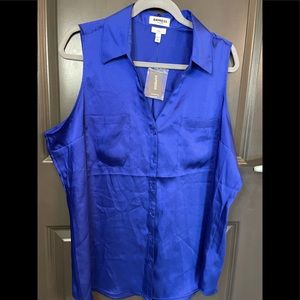 Beautiful blue blouse satin